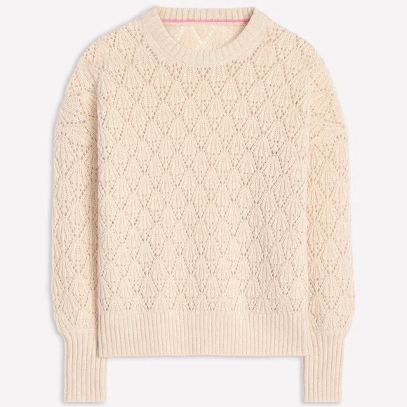 Boden Chunky pointelle sweater warm ivory - Picture 5 of 12